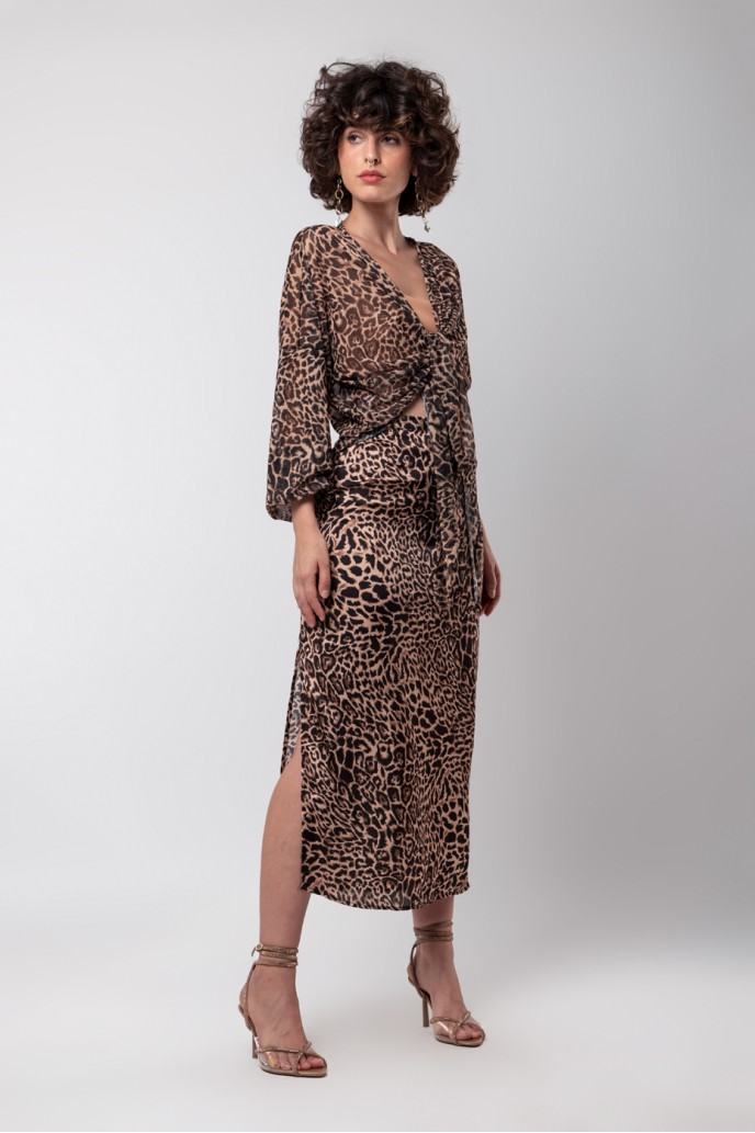 新品‼︎ Spick and Span オブラダLEOPARDPRNTSKIRT 新品‼︎ Spick and Span オブラダLEOPARDPRNTSKIRT